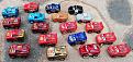 17 official mattel metal mini racer LMQ cars, plus 2 eli/jojo customs.
